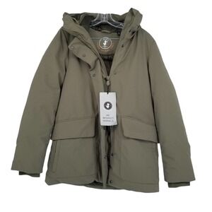 Save the Duck Smegy Hooded Waterproof Jacket In Olive Green Size X-Large NEW
